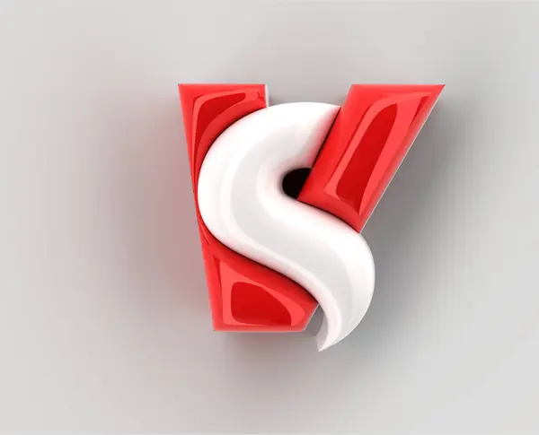 VS Versus Sign 3D Render Company Letter Logo.