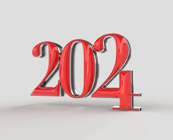 2024 Felice Anno Nuovo Lettering Illustrazione — Foto Stock
