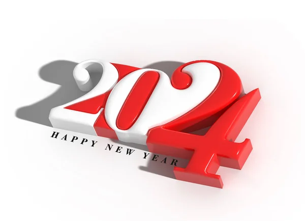 2024 Happy New Year Lettering Illustration — Stock Photo, Image