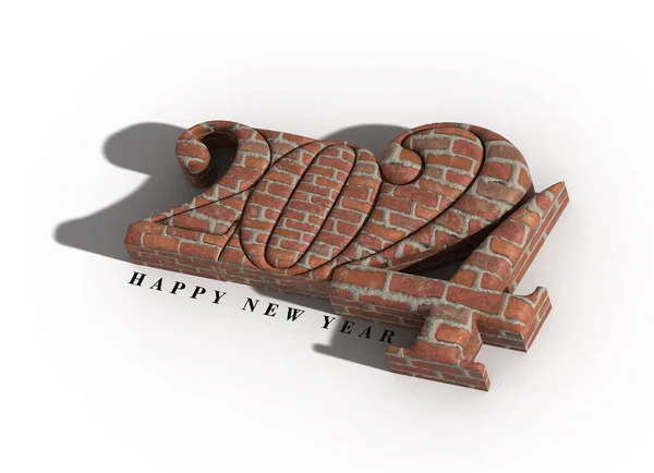 2024 Feliz Ano Novo Lettering Ilustração — Fotografia de Stock