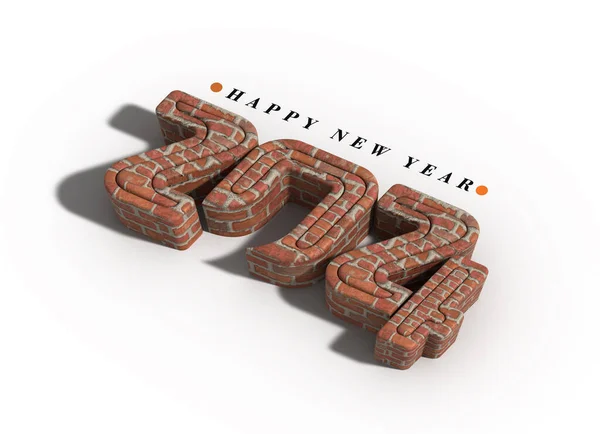2024 Happy New Year Lettering Illustration — Stock fotografie