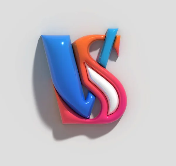 Versus签名3D渲染公司的标志 — 图库照片