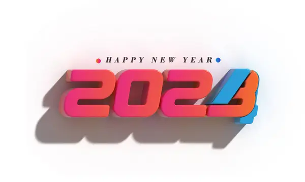 2024 Καλή Χρονιά Lettering Εικονογράφηση — Φωτογραφία Αρχείου