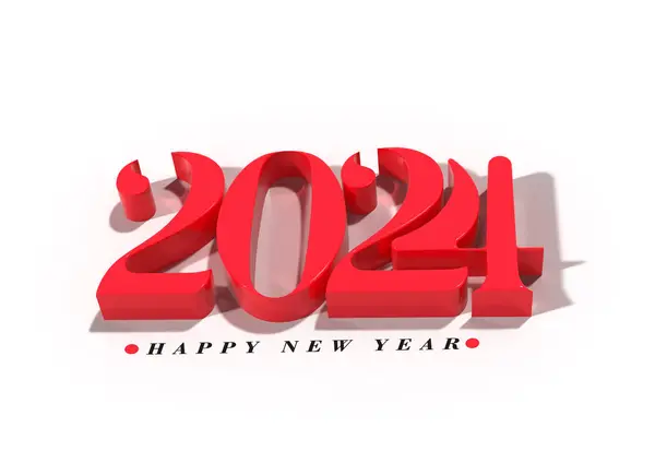 2024 Felice Anno Nuovo Lettering Illustrazione — Foto Stock