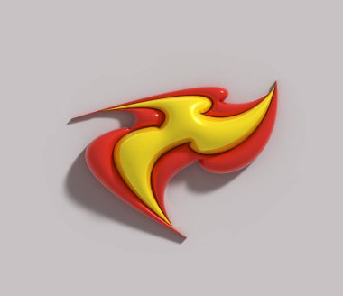 Soyut Web Logosu Yazımsal Çizim Tasarımı