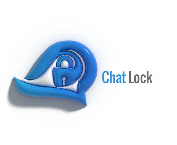 Chat Lock Logo Design — Stock Photo, Image