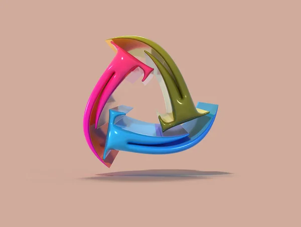 Återvinn Logotyp Design — Stockfoto