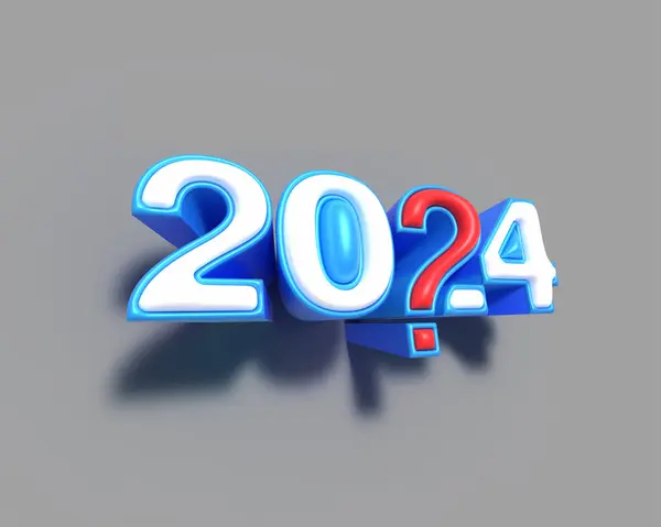 2024 Щасливий Новий Рік Листи Ілюстрація — стокове фото