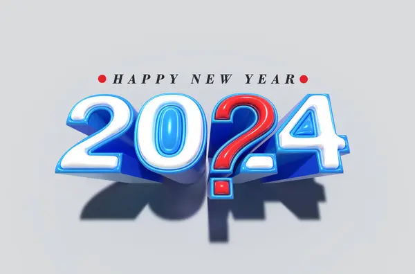 2024 Щасливий Новий Рік Листи Ілюстрація — стокове фото