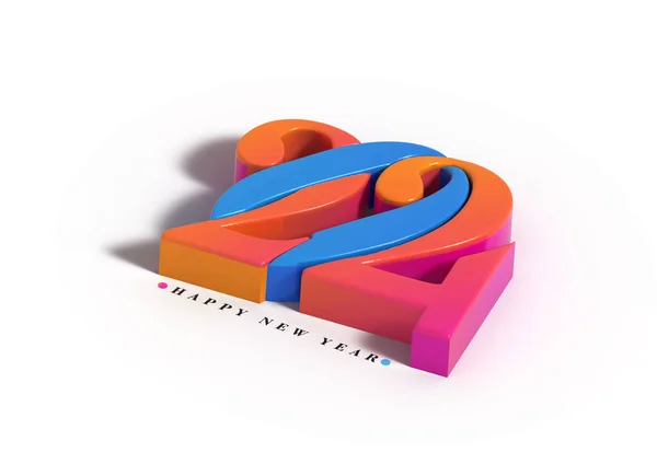 Новым Годом Буквенно Типографский Дизайн — стоковое фото
