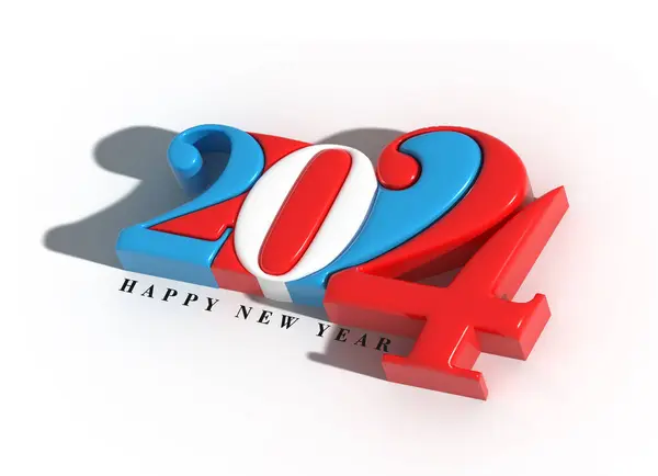 2024 Щасливий Новий Рік Типографічна Ілюстрація Дизайн — стокове фото