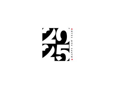 Mutlu yıllar 2025 Metin Tasarım Element broşürü, afiş tasarımı.
