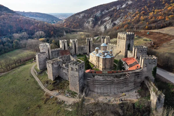 Despotovac Serbia Grudzień Średniowieczny Serbski Klasztor Prawosławny Manasija Grudnia 2023 — Zdjęcie stockowe