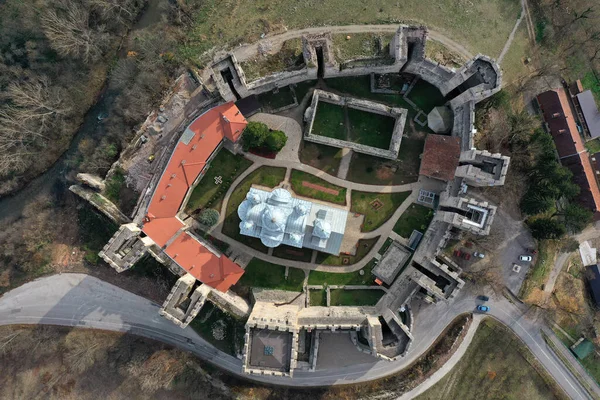 Despotovac Serbia Aralık Ortaçağ Sırp Ortodoks Hıristiyan Manastırı Aralık 2023 Stok Resim