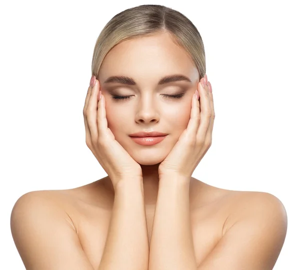 Mulher Face Lifting Tratamento Mulheres Facial Cuidados Com Pele Corpo — Fotografia de Stock