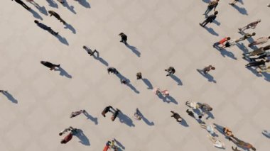 Kalabalığın havadan görünüşü