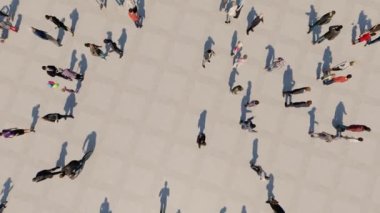 Kalabalığın havadan görünüşü