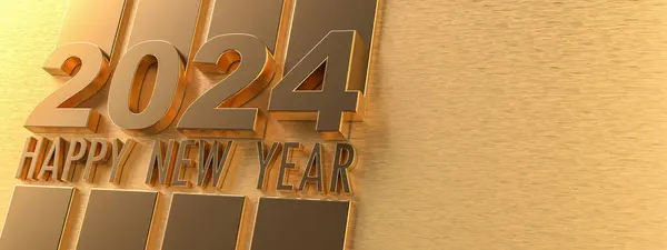Рендеринг Новым 2024 Годом — стоковое фото