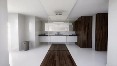 Lüks tuvaletlerin 3 boyutlu animasyonları.