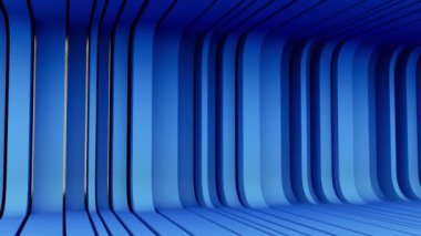 Soyut mavi dekorda 3D canlandırma