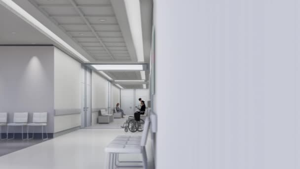 Bir Hastanenin Boyutlu Animasyonu Bir Sürü Kopya Alanı Var — Stok video