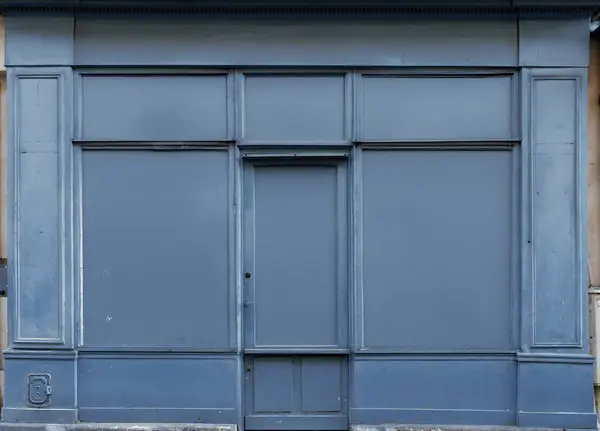 Старий Синій Сірий Магазин Спереду Парижі Ліцензійні Стокові Фото