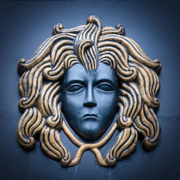 Classic Depiction Head Medusa Gorgon Ancient Mythology Located Instanbul Turkey — Stock Photo, Image