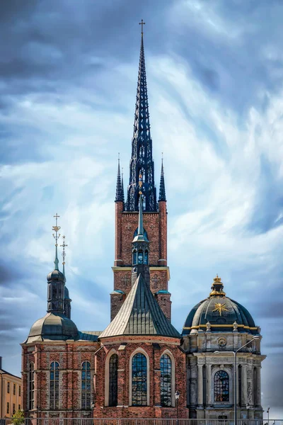 Riddarholmen Church Igreja Antigo Mosteiro Medieval Greyfriars Estocolmo Suécia — Fotografia de Stock