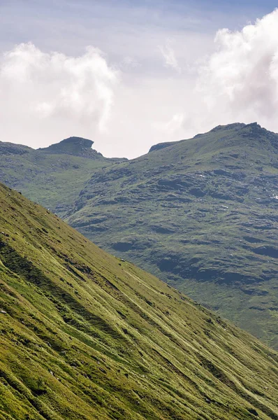 Rolling Hills Mountains Trossachs Scotland Royaltyfria Stockbilder