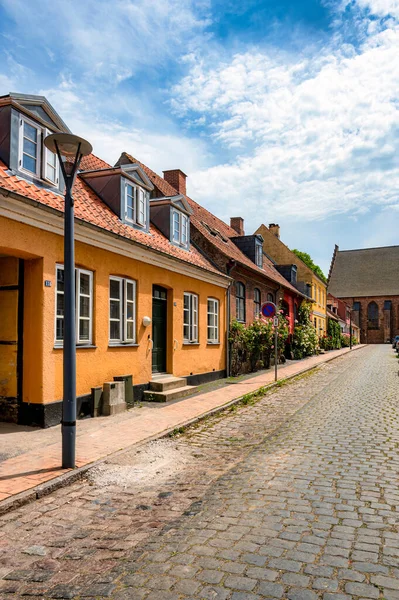 丹麦Maribo镇的街景 — 图库照片