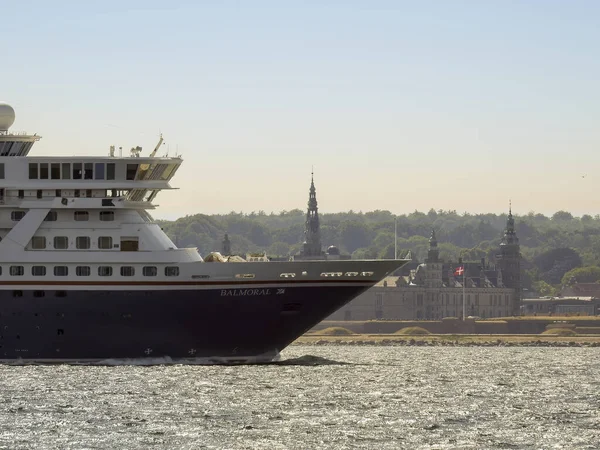 Helsingborg Sweden June 2023 Balmoral Cruise Ship Sails Oresund Straight — Stock Photo, Image