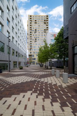 HELSİNGBORG, SWEDEN - 16 HAZİRAN 2023: Soder Heights, gökyüzüne en yeni eklenen şehir..