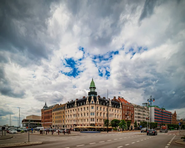 Helsingborg Sweden Июля 2023 Года Угловой Фасад Одного Городов Много — стоковое фото