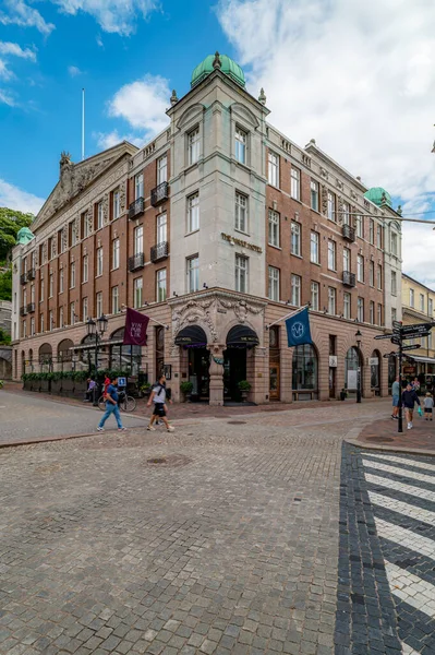 Helsingborg Σουηδια Ιουλίου 2023 Hotel Corner Facade Stortorget — Φωτογραφία Αρχείου