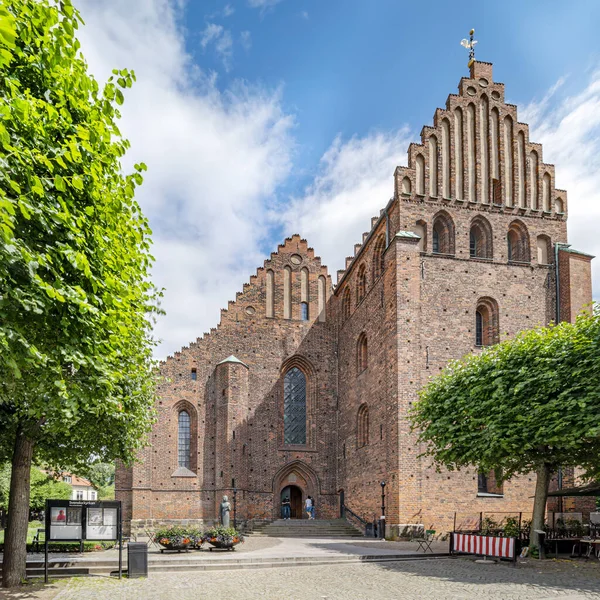 Helsingborg Schweden Juli 2023 Die Mittelalterliche Kirche Saint Marys Stadtzentrum — Stockfoto