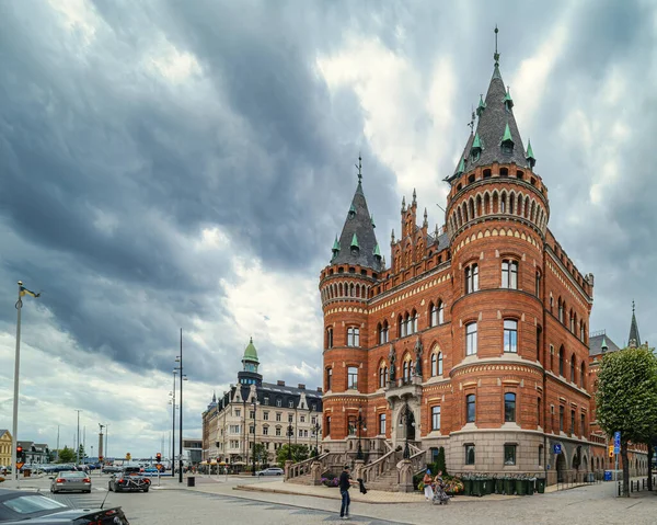 Helsingborg Sweden July 2023 Famous Town Hall Situated Main Street — Stock Photo, Image