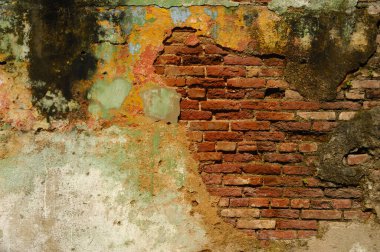 Eski tuğla duvar arkaplanı, Küba