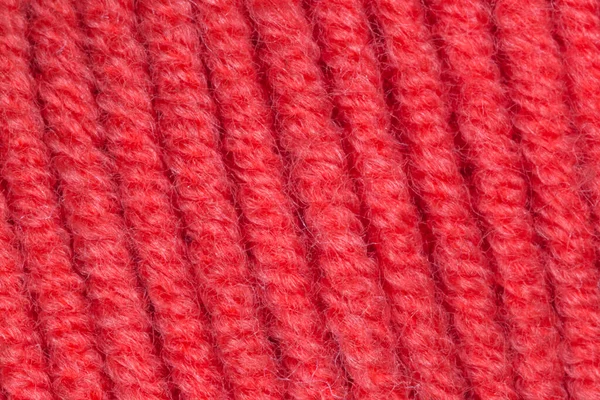Zblízka Červené Bavlny Akrylovými Nitěmi Pozadí — Stock fotografie