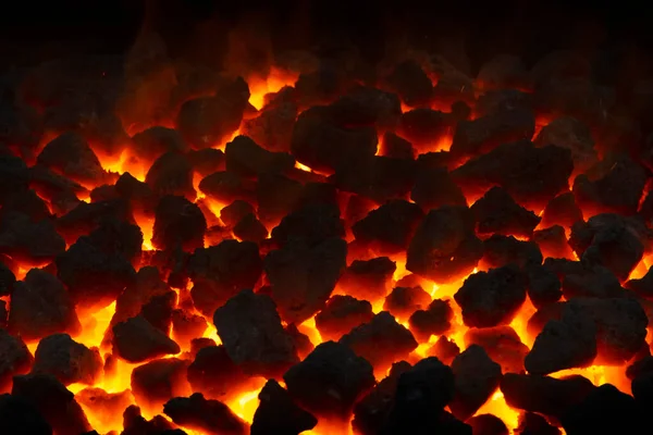 Крупним Планом Гаряче Вугілля Кузові — стокове фото