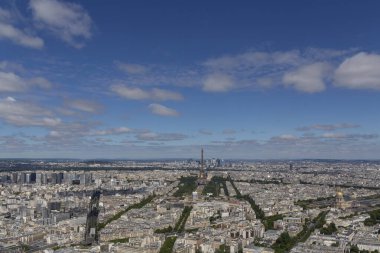 panoramic view of Paris at summer day