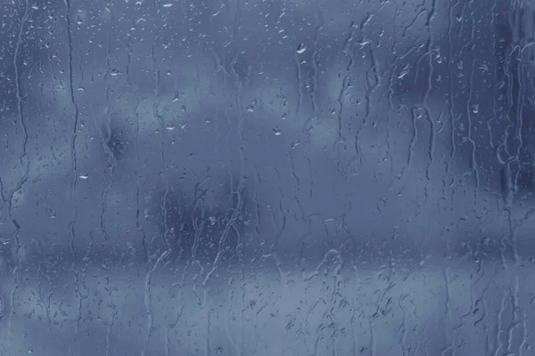 Zbliżenie Szyby Okna Deszczu — Zdjęcie stockowe
