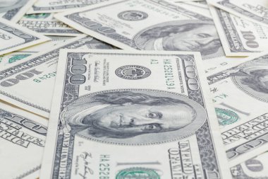 Amerika Birleşik Devletleri yığını 100 dolarlık banknotlar