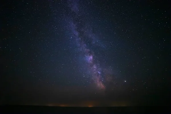 Över Ljusa Vintergatan Galax Natthimlen — Stockfoto