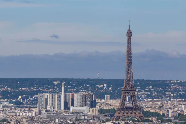 Vista Paris Com Torre Eiffel Dia Verão — Fotografia de Stock