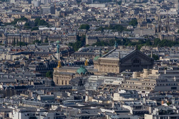 Vista Aerea Parigi Con Grand Palais Durante Giornata Estiva — Foto Stock