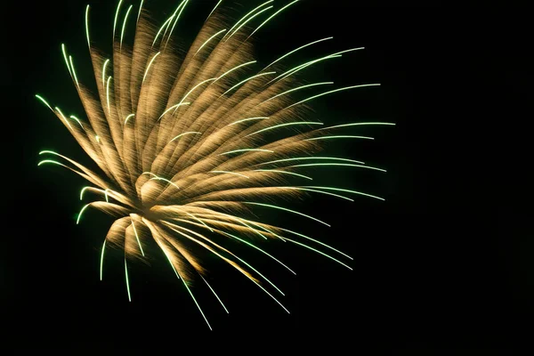 Abstrakter Urlaubshintergrund Helles Feuerwerk Gegen Dunklen Nachthimmel — Stockfoto