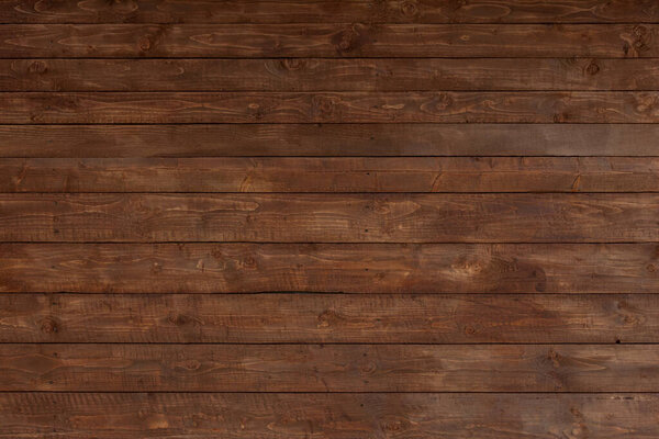 close up of dark brown wooden wall made of planks background