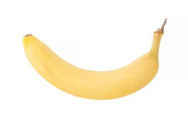 Beyaz arka plan üzerinde izole bir sarı muz
