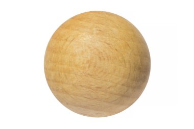 Beyaz arkaplanda izole edilmiş ahşap boncuğu kapat