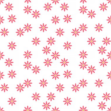 soyut dikişsiz desen: beyaz arkaplan üzerinde kırmızı çiçekler